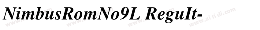 NimbusRomNo9L ReguIt字体转换